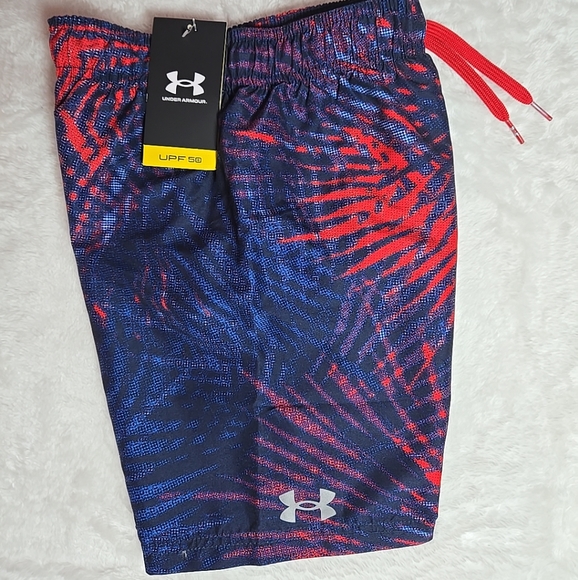 Under Armour boys Volley Fashion Swim Trunks Midnight Navy Size YSM/JP/P - Picture 2 of 13